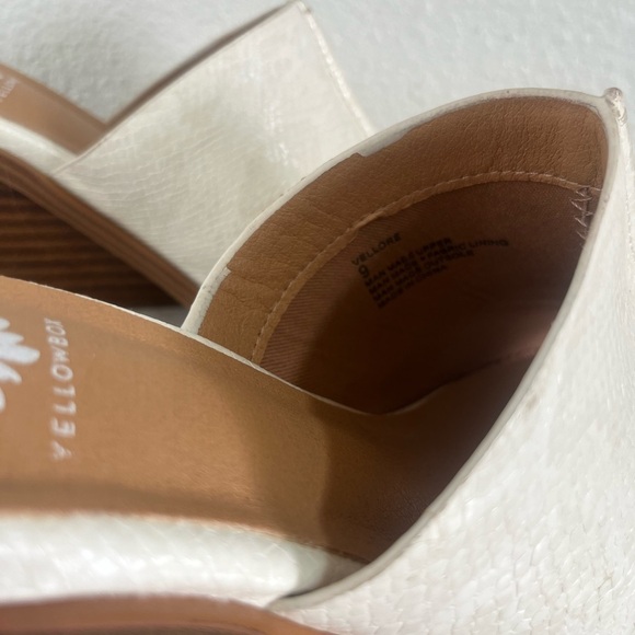 Yellow Box White and Brown Wedge Sandals - Picture 10 of 10